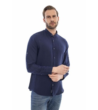 Vip Stendo Long Sleeve Linen Man Shirt
